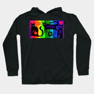 Colourful cats made with paper 53 Hoodie